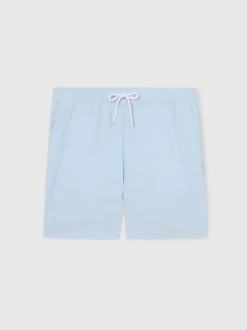 Reiss - Cliff Drawstring Shorts de bain Bleu clair New