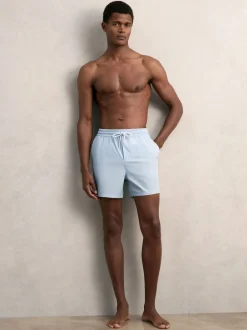 Reiss - Cliff Drawstring Shorts de bain Bleu clair New