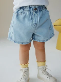 Next Bleu clair - Short en jean à enfiler (3mois10ans) Hot
