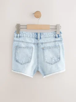 Next Bleu clair - 100Shorts en coton % Frayed Edge Distressed (3-16yrs) Clearance