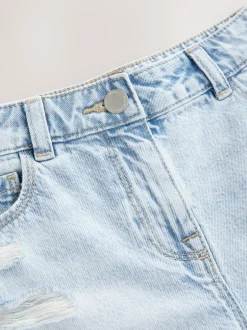 Next Bleu clair - 100Shorts en coton % Frayed Edge Distressed (3-16yrs) Clearance