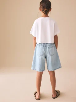 Next Bleu clair - Shorts en Denim Décontractés (3-16ans) Clearance