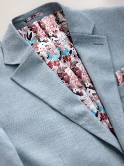 Next Bleu clair - Slim Fit (Slim Fit) - Blazer intelligent texturé Discount