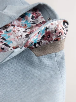 Next Bleu clair - Slim Fit (Slim Fit) - Blazer intelligent texturé Discount