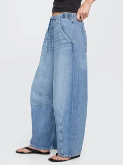 Gap Bleu clair délavé - Jeansfer à cheval ultra-doux taille moyenne Outlet