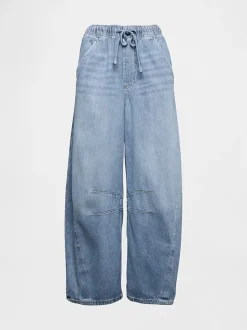 Gap Bleu clair délavé - Jeansfer à cheval ultra-doux taille moyenne Outlet