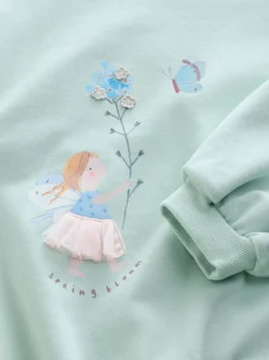 Next Bleu clair motif fée - Ensemble Sweatshirt et Leggings (3mths-7yrs) Outlet