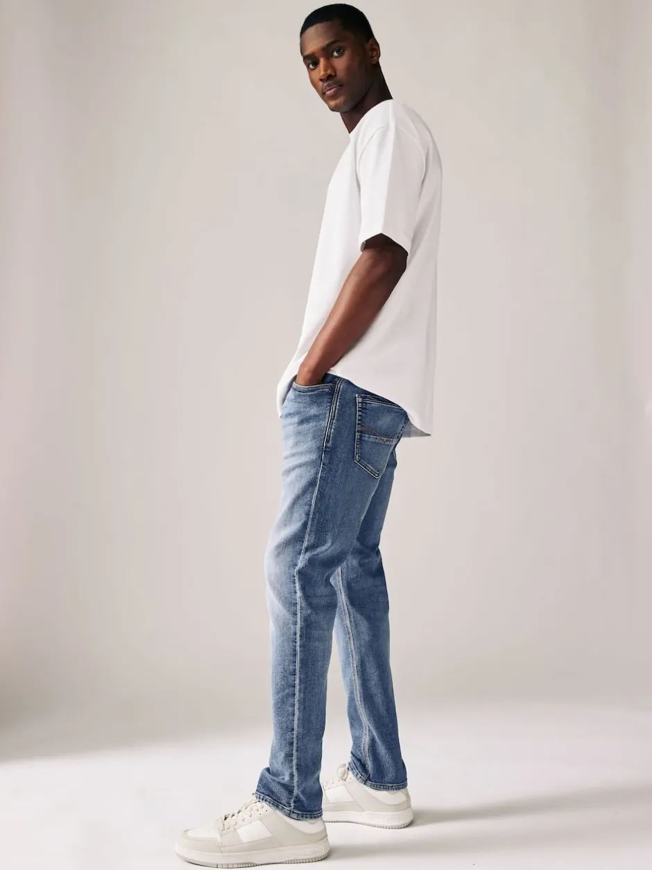 Next - Skinny Fit (Skinny Fit) - Jeans stretch de confort Bleu clair vintage