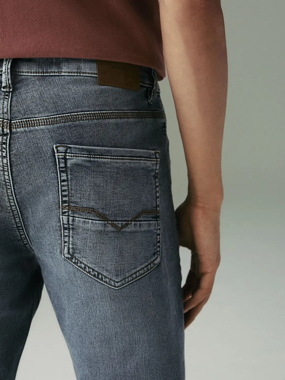 Next - Slim Fit (Slim Fit) - Jeans stretch de confort Bleu clair vintage Best