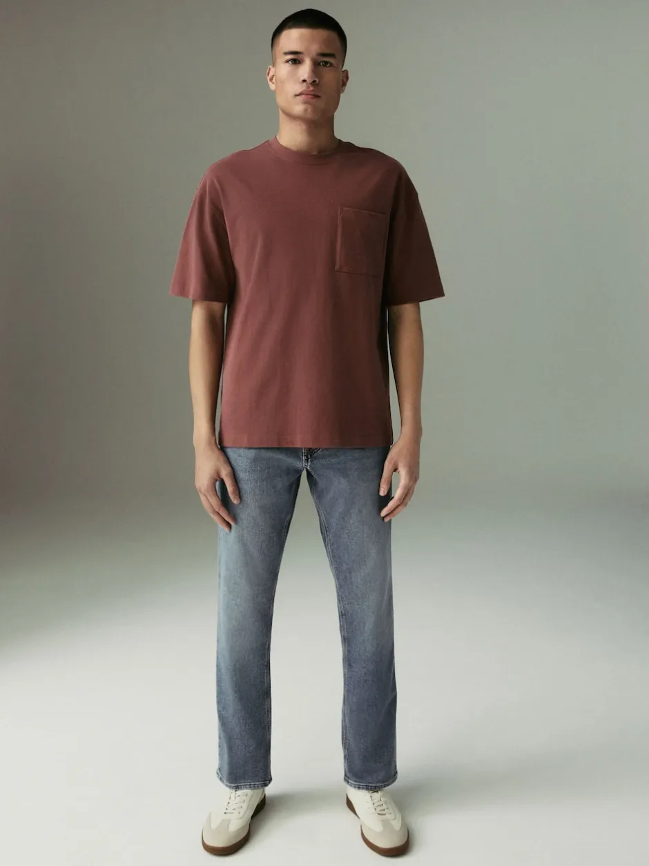 Next - Slim Fit (Slim Fit) - Jeans stretch de confort Bleu clair vintage Best