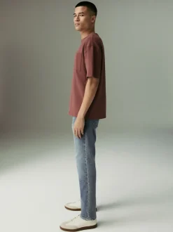 Next - Slim Fit (Slim Fit) - Jeans stretch de confort Bleu clair vintage Best