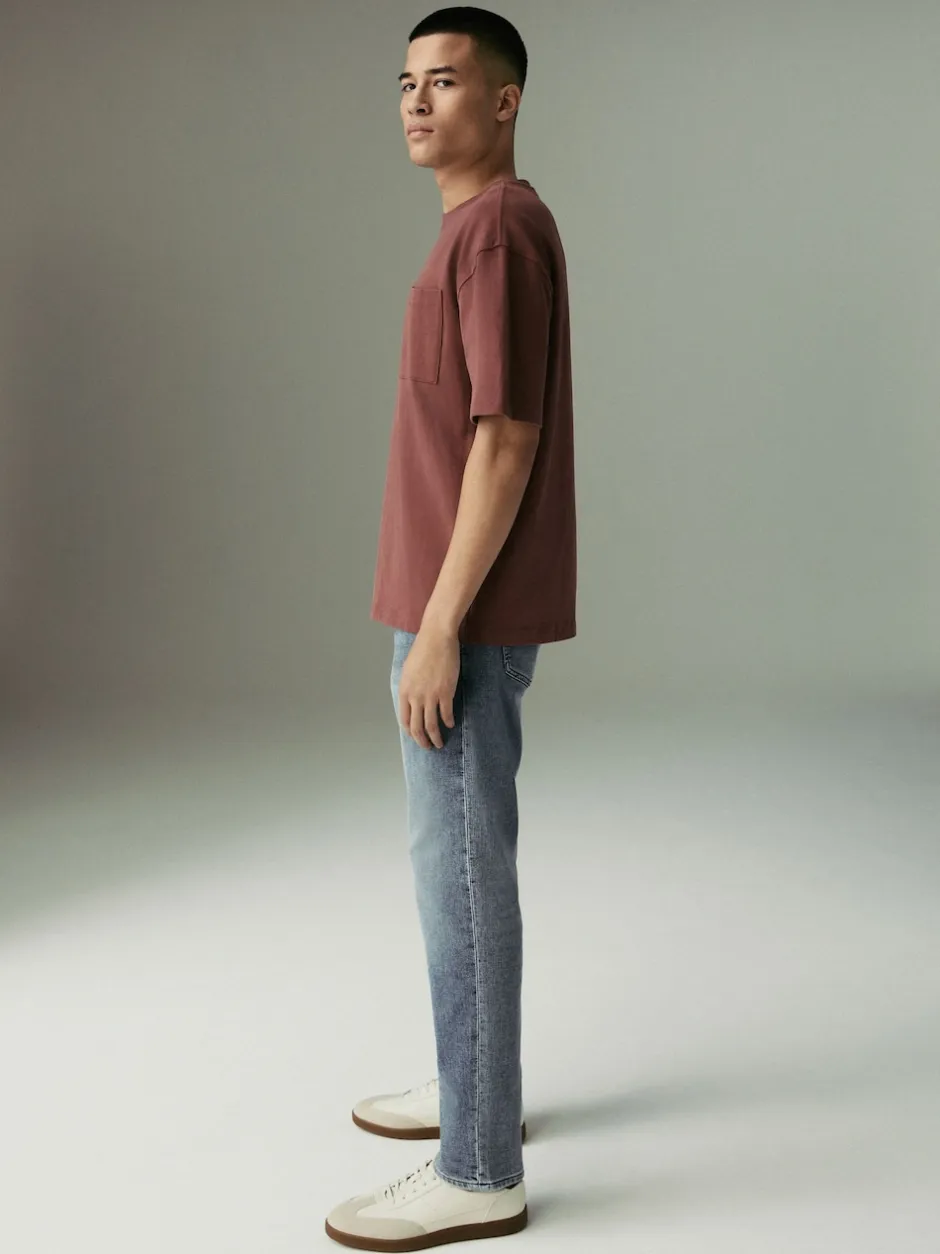 Next - Slim Fit (Slim Fit) - Jeans stretch de confort Bleu clair vintage Best