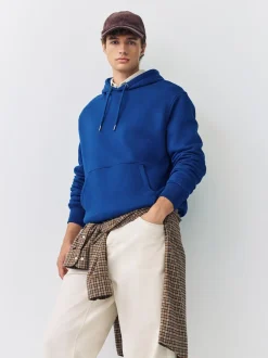 Next - Ajustement régulier - Sweat-shirt à capuche en jersey riche en coton épais Bleu cobalt Online