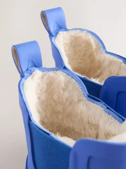 Next - Bottines en caoutchouc avec doublure chaude Bleu cobalt Online