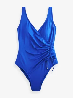 Next - Maillot de bain gainant le ventre froncé Bleu cobalt Best