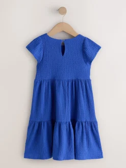 Next Bleu cobalt - Robe Effet froissé à manches d’ange (3-16ans) Hot