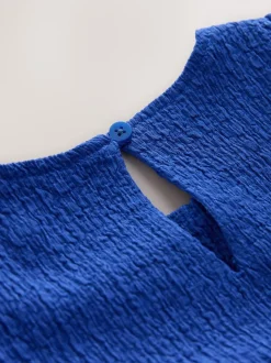 Next Bleu cobalt - Robe Effet froissé à manches d’ange (3-16ans) Hot