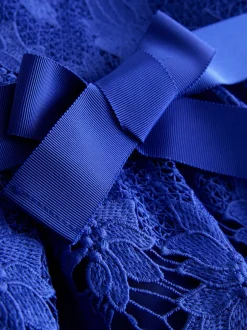 Next Bleu cobalt - Robe occasion en dentelle (3-16ans) Discount