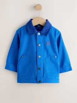 Next Bleu cobalt - Surchemise en toile (3mois à7ans) Discount
