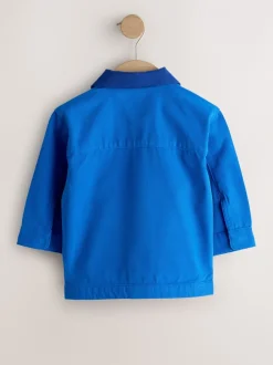 Next Bleu cobalt - Surchemise en toile (3mois à7ans) Discount