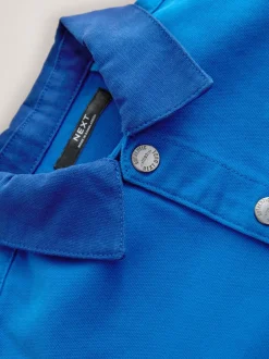 Next Bleu cobalt - Surchemise en toile (3mois à7ans) Discount