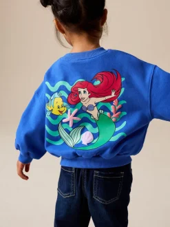 Next Bleu cobalt - Sweat-shirt Col rond The Little Mermaid (3mois à7ans) Hot