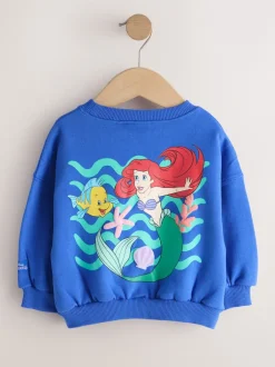 Next Bleu cobalt - Sweat-shirt Col rond The Little Mermaid (3mois à7ans) Hot