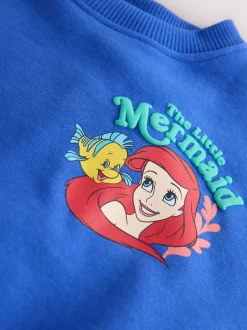 Next Bleu cobalt - Sweat-shirt Col rond The Little Mermaid (3mois à7ans) Hot