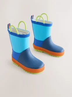 Next - Bottes de pluie à poignée Bleu color block Outlet