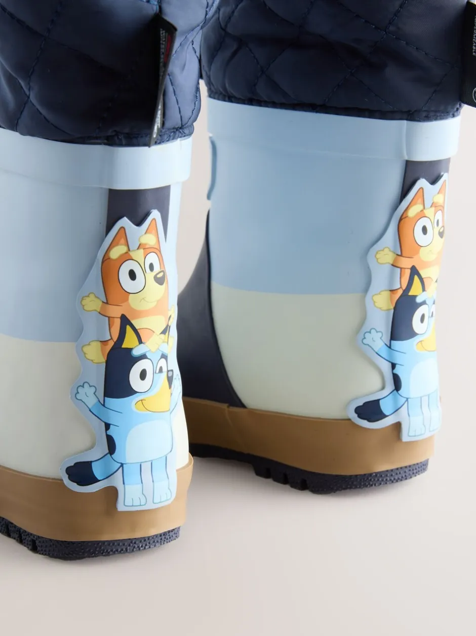 Next Bleu color block Bluey - Bottes en caoutchouc thermique Thinsulate™ avec extrémité doublée Best