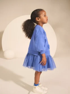 Next - Robe de soirée en sweat (3 mois-7 ans) Bleu Cœur New