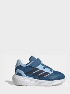 adidas - Baskets Runfalcon 5 Easy On bébé à velcro Bleu de ciel Sale