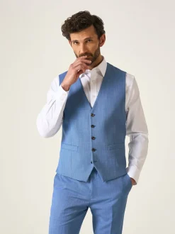 Skopes Bleu de ciel - Redding habillé Fit Costume Gilet Clearance
