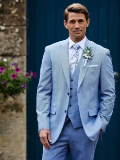 Skopes Bleu de ciel - Redding habillé Fit Costume Gilet Clearance