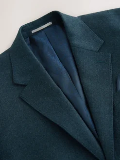 Next Bleu de sarcelle - Ajustement régulier - Veste de costume en flanelle de laine et cachemire mélangées Signature Zignone Best