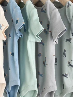 Next Bleu de sarcelle - Bébé 100% coton Corps 7 Lot Hot