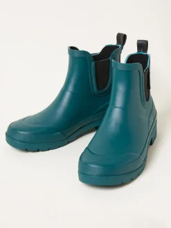 Fat Face Bleu de sarcelle - Bottes de pluie en caoutchouc FatFace New