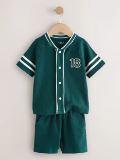 Next Bleu de sarcelle - Ensemble short universitaire à manches courtes (3mois à7ans) Hot