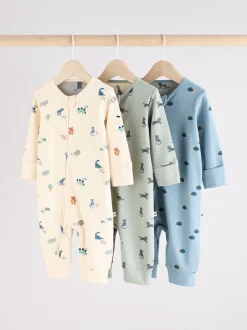 Next Bleu de sarcelle - Lot de 3 dors-bien zippés imprimés bébé (0mois-3ans) Outlet