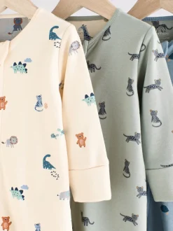 Next Bleu de sarcelle - Lot de 3 dors-bien zippés imprimés bébé (0mois-3ans) Outlet