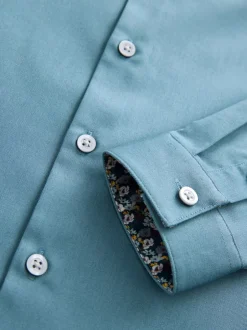 Next - Manches longues Chemises à bordures intelligentes (3-16yrs) Bleu de sarcelle Best