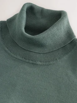 Next Bleu de sarcelle - Polo EDIT en maille à manches longues et col roulé