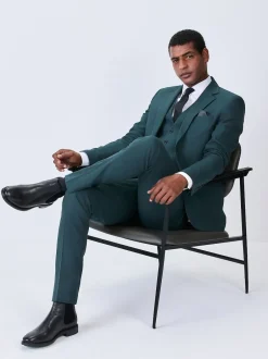 Next - Slim Fit (Slim Fit) - Veste de costume texturée Bleu de sarcelle New