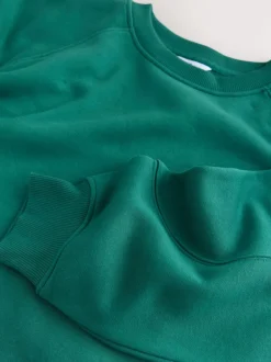 Next Bleu de sarcelle - Sweat-shirt épais décontracté à Col rond Sale