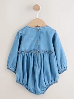 Next - Ensemble de barboteuses Bébé Bloomer 2 pièces avec collants (0mois-3ans) Bleu Denim Online