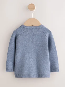 Next Bleu en maille - Cardigan pour bébé (0mths-2yrs) Clearance
