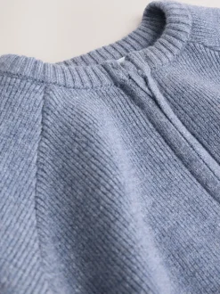 Next Bleu en maille - Cardigan pour bébé (0mths-2yrs) Clearance