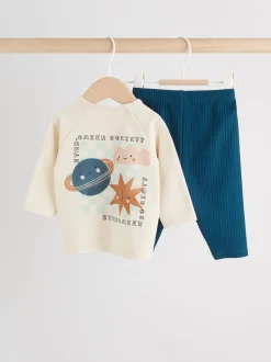 Next - Ensemble haut et legging bébé 2 pièces (0mois-3ans) Bleu espace Online