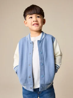 Next Bleu et écru - Blouson bomber en jersey (3mois-7ans) Outlet