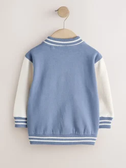 Next Bleu et écru - Blouson bomber en jersey (3mois-7ans) Outlet